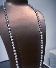 Load image into Gallery viewer, Silver Pressed Pearl Necklace
