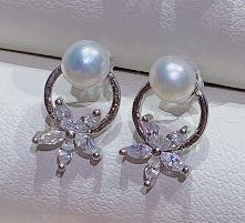 Funky Flowers Pearls Earrings