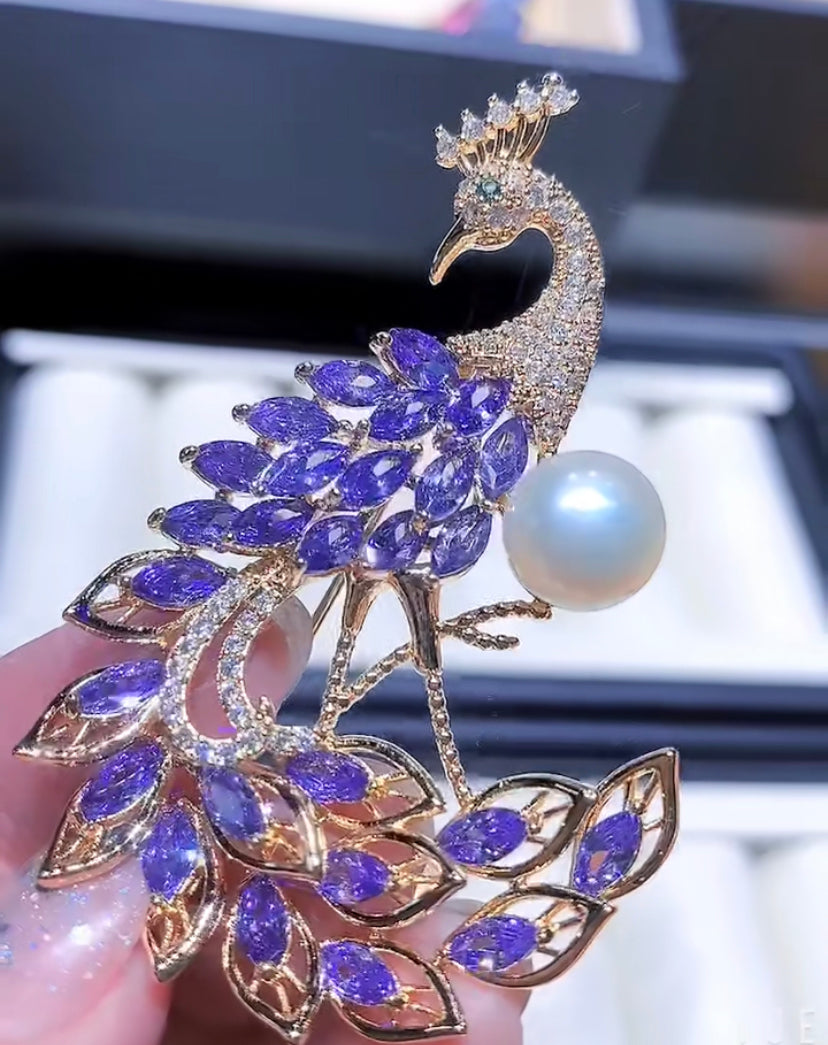 Peacock Brooch